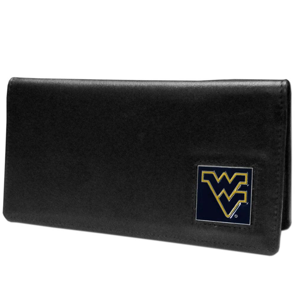 Siskiyou Sports NCAA Fan Shop West Virginia Mountaineers Leather Checkbook Cover One Size Black