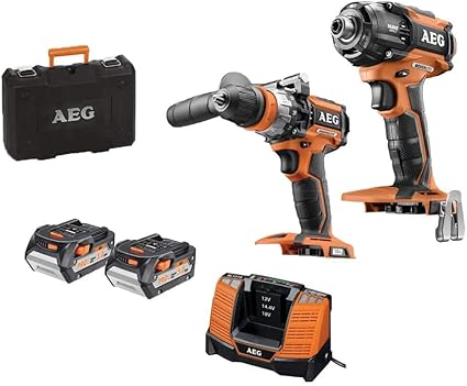 Pack Brushless Visseuse A Chocs Oleopneumatique Aeg 18v Sans Batterie Ni Chargeur Bss 18op 0 Perceuse A Percussion 18v 2 Batteries 5 0ah 1 Chargeur Bsb18cblli 502c Amazon Fr Bricolage
