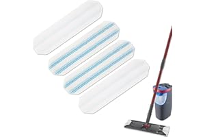 4Pcs Flat Mop Replacement Pads Compatible with Vileda H2prO, Vileda H2pro Flat Mop Replacement Pads, Washable & Reusable Micr