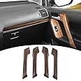 RONGSEN Wooden Texture Door Handle for Toyota Land Cruiser Prado 150 Window Lifting Panel Lc150 2010-2022 Interior Design Upgrade Accessories Fj150 Armrest (Dark Handle)