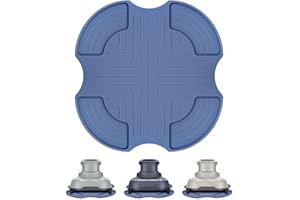 MMH Silicone Heat-Resistant Mat for Ninja Crispi Glass Air Fryer | Reusable Fireproof Heat Resistance Hot Pad | Anti-Slip Kitchen Countertop Protector | Compatible with FN101GY/FN101SG/FN101ST, Blue