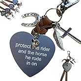 Protect This Rider And The Horse She Rode In On-Saddle Charm, Saddle Heart Charm, Equestrian Riding Gift,Horse Lovers Gift