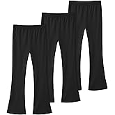 BOOPH Girls Flare Leggings Kids High Waist Bell Bottom Pants Casual Cotton Leggings for Teen Girls