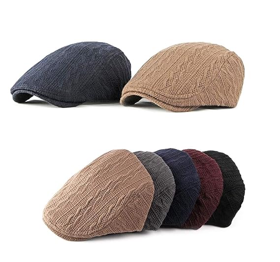 Rcai Pk Herren Schirmmutzen Siggi Wolle Schirmmutze Flache Duckbill Mutze Herren Cabbie Hut Golfermutze Schwarz
