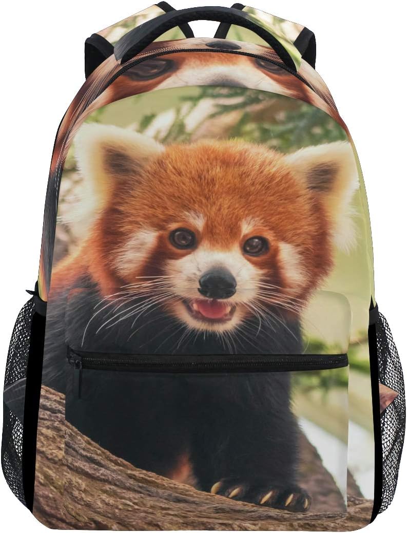 Portrait Red Panda Backpack Waterproof School Shoulder Bag Gym Backpack
