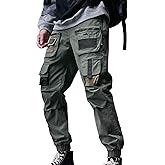 XYXIONGMAO Multi-Pocket Loose Overalls Casual Functional Trousers Cargo Joggers Techwear Harem Hip Hop Pants for Men