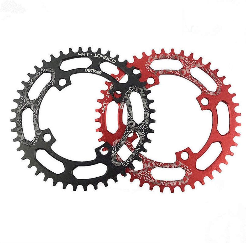 COOLOH Single Chainring 40T/42T/44T/46T/48T/50T/52T 104 BCD Bike Narrow Wide Chainrings, Perfect for Most Bicycle Road Bike Mountain Bike MTB Track Fixed-Gear Bicycle