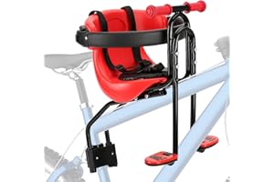 FORTOP Baby Bike Seat, Front Mount Kids Bike seat for Toddler with Safety Belt and Handrail, Compatilble with Adult Bike