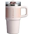Stanley Quencher ProTour Flip Straw Tumbler with Leakproof Lid 20 oz | Built-In Straw and Handle | Cup Holder Compatible for Travel | Insulated Stainless Steel Cup | BPA-Free | Rose Quartz Fade