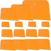 Frienda 15 Pcs Body Filler Spreaders Plastic Auto Putty, 3 Sizes | Ideal for Applying Fillers Glazes Caulks Paint, Smoothing Auto Repair Putty, Orange Plastic Tools for Dent Work