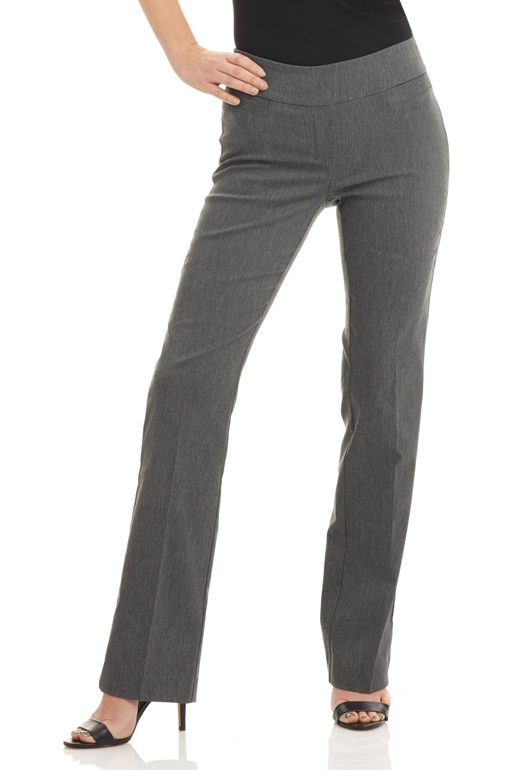 RekucciWomens Ease into Comfort Stretchy Business Casual Bootcut Pull-On Everyday Office Pant in Regular/Tall/Petite Sizes