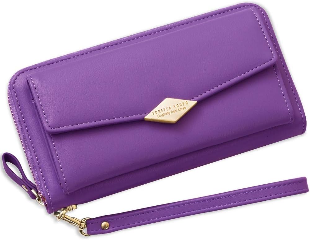 ladies purse wallet purple