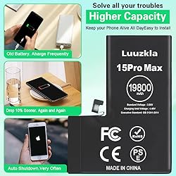 Luuzkla 19800mAh (New Upgrade) Battery Compatible