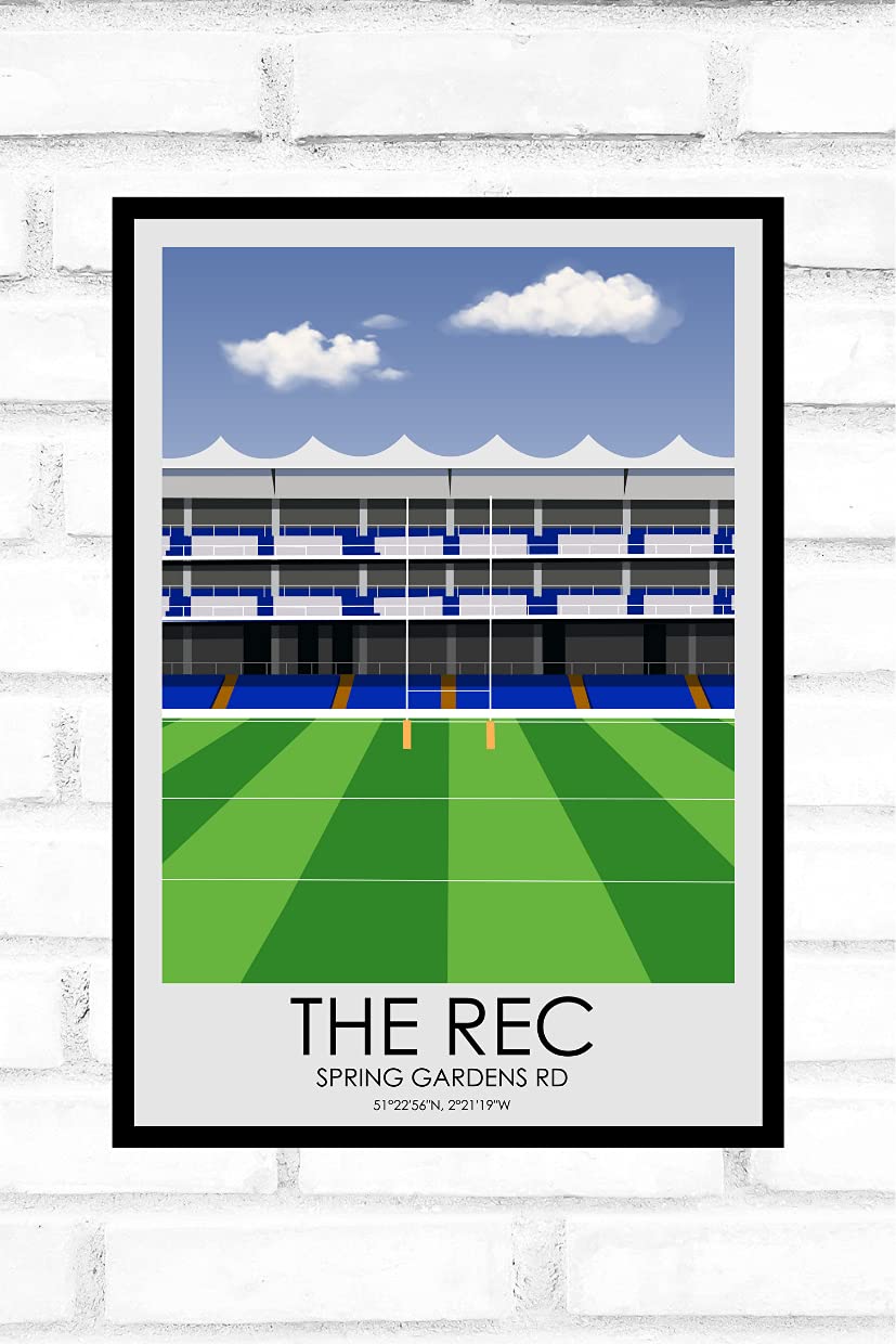 Hewson Rugby Stadium Prints - Gift For Rugby Fan - Present For Dad, Brother, Son Or Anyone Into Rugby - Rugby Gift - Rugby Birthday Present (The Recreation Ground (Bath Rugby))