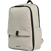 ANTLER Urban Light Backpack, 17L, Laptop Sleeve, Work &amp; Travel Bag, Taupe | Eco-conscious water-repellent rucksack with suitcase-style opening, laptop pocket, and convenient trolley sleeve