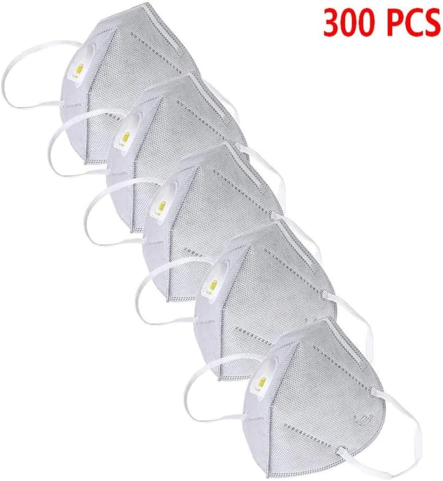 300 PCS Dustproof 𝐌𝐀𝐒𝐊 with Breathing Valve, PM2.5 Windproof 𝐌𝐀𝐒𝐊 Foggy Haze Pollution Respirator