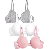 Fruit of The Loom Womens Smooth Cotton T-Shirt Bra - Ultra-Soft, Flexible, and Invisible Under Tees