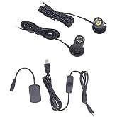 5V Dimmable LED Mini Spot Light with 6.6ft Cable, Jewelry/Indoor Picture/Art/Model Display Lights, USB Powered Spotlight for Jewelry Cabinets, Entryways, Tables Shelves (Warm White 3000K, 2 Pack)