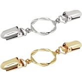 Frutain 2 Pcs Waist Cincher Clips Dress Clip for Shawl Cardigan Sweater Clothes Pant Tightener(Circle)