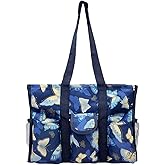 Lucazzi Utility Tote Bag with Zipper Top - Large Multipurpose Tote Organizer Bag | with Zipper Top, Multipurpose