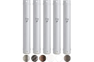 SUPER STAM MEZUZAH CASE Holder (shidell) בית מזוזה Plastic Semiround Silver shin Waterproof Rubber Cork lot of 5 (White, 15)