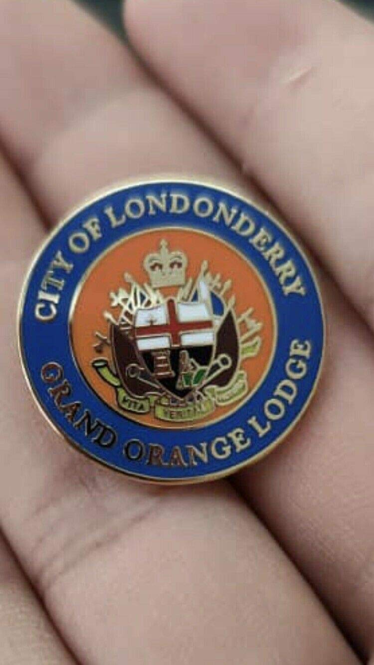 Tanto Badges Londonderry Orange Order Ulster Unionist Loyalist Metal Enamel Pin Badge 25mm