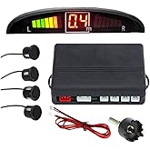 Zone Tech Car Radar Detector Reverse Backup Radar System - Premium Quality 4 Parking Sensors Car with LED Display