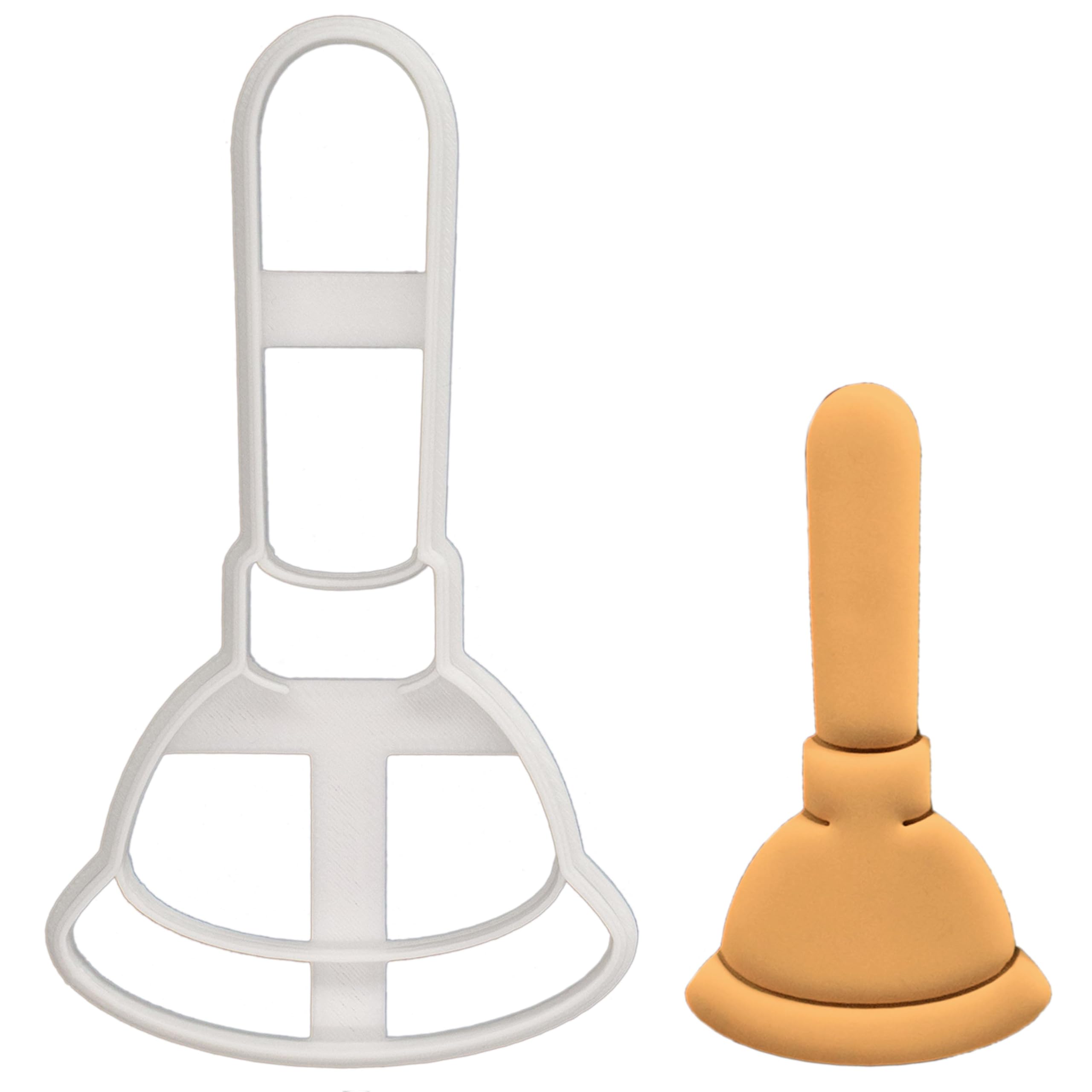 BAKERLOGY Toilet Plunger Cookie Cutter - Detailed Biscuit Cutter Design for Baking and Crafts, Ideal on Fondant, Dough, Clay