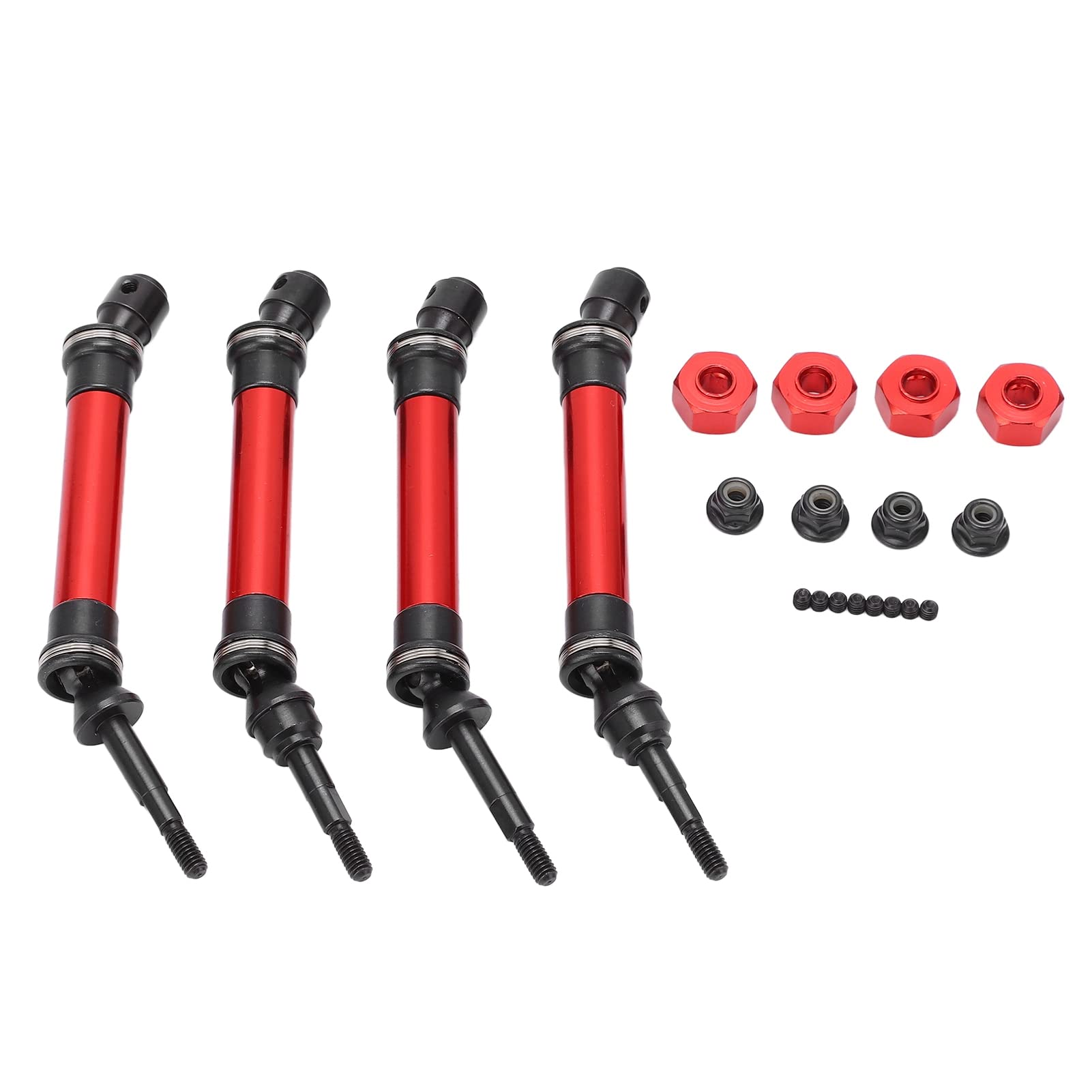 Dilwe RC Drive Shaft, Metal Front Rear CVD Drive Shaft - & Easy Installment & Lightweight - Replacement Part for Slash 1/10 RC Car (Red)
