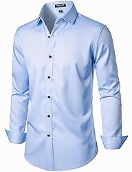 JEMITOP Men's Stretch Wrinkle Free Dress Shirts