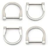Lot De 6 Anneaux En D à Visser 3/8" - Forme Fer à Cheval - Alliage De Zinc Couleur Or