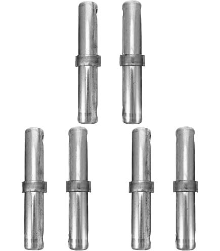 Heavy Duty Scaffolding Coupling Pins - 4 Pack, 1-3/8" OD X 9" Length With 1/4" Collar