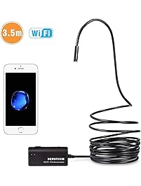 Depstech 4331891326 Suck Wireless Endoscope, WiFi Borescope Inspection 2.0 Megapixels HD Snake Camera for Android and iOS Smartphone, iPhone, Samsung, Tablet - Black(11.5FT)