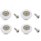 4 Sets Shower Door Rollers Runners Wheels Replacement Part Bathroom Glass Shower Sliding Door - 19mm x 5mm