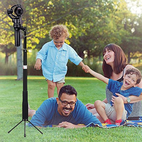 AxPower Light Aluminum Selfie Stick Monopod Telescope Pole with Tripod Stand for DJI OSMO Mobile 2 GoPro 4 5 6 7 and Cellphones