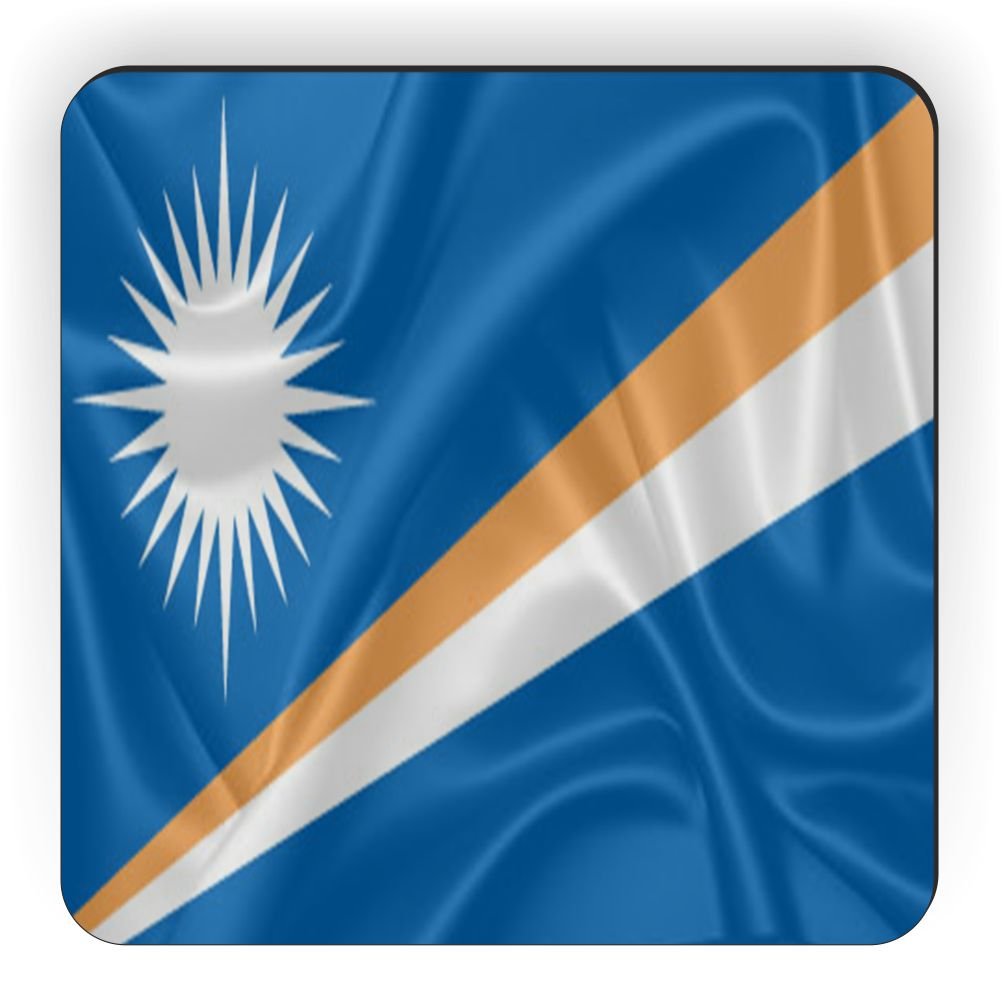 Rikki Caballero diseño de Bandera de Islas Marshall Cuadrado imán ...