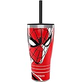 Tervis Traveler Marvel Spider-Man Spidey Zoom Triple Walled Insulated Tumbler Travel Cup Keeps Drinks Cold & Hot, 30oz - with Straw Lid, Stainless Steel