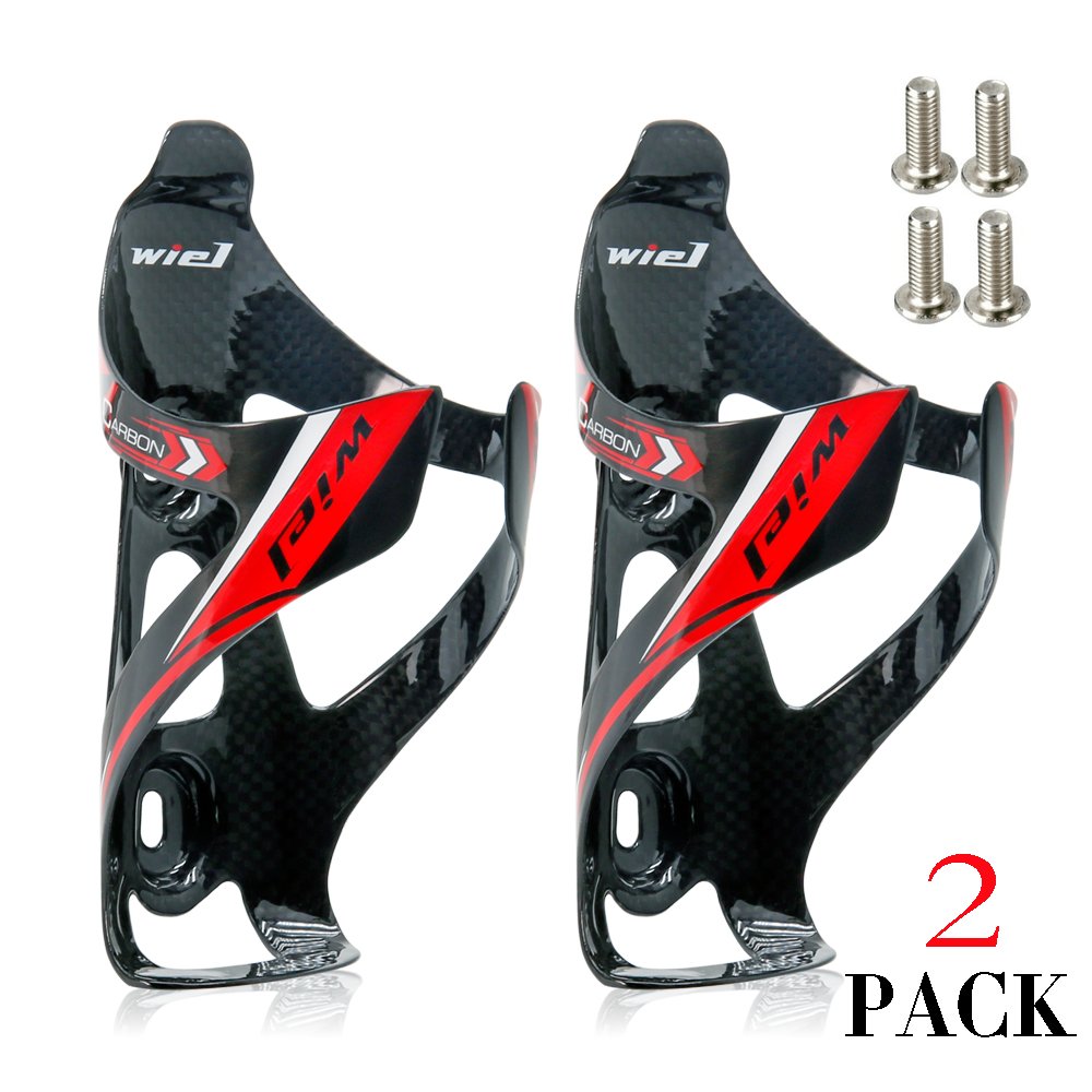 Wiel Full Carbon Fiber Ultralight Water Drinks Bottle Cage Holder for Cycling Bicycle Bike 26g