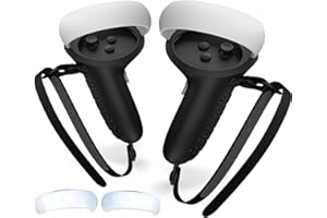Okaycat Controller Grips Compatible with Oculus Quest 2 Accessories, Quest 2 Hand Strap Soft Anti-Slip Silicone Grip Cover, Controller Straps for Meta Quest 2 with Adjustable Knuckle Straps