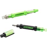 OEMTOOLS 22536 6 Way Pen Screwdrivers 2 Pack, Portable Multipurpose Screwdriver Pen Tool, Double Ended Pocket Pens, Black and Green