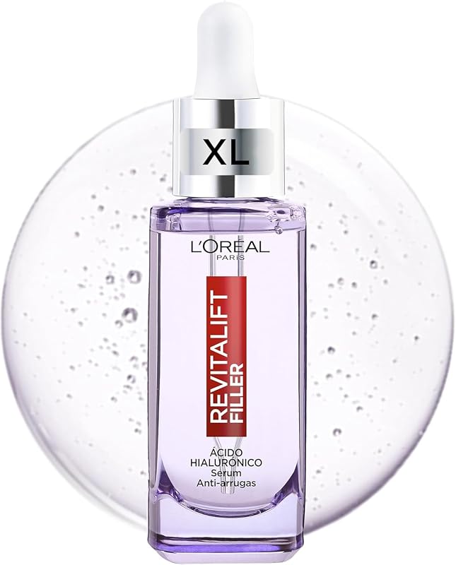 L'Oréal Paris Revitalift Filler Sérum Antiarrugas con Ácido Hialurónico, Péptidos. Nº1 del Mundo. Hidratación Duradera y Profunda. Ilumina y Rellena en 1H. Inspirado en Cosmética Coreana, 50ml XL