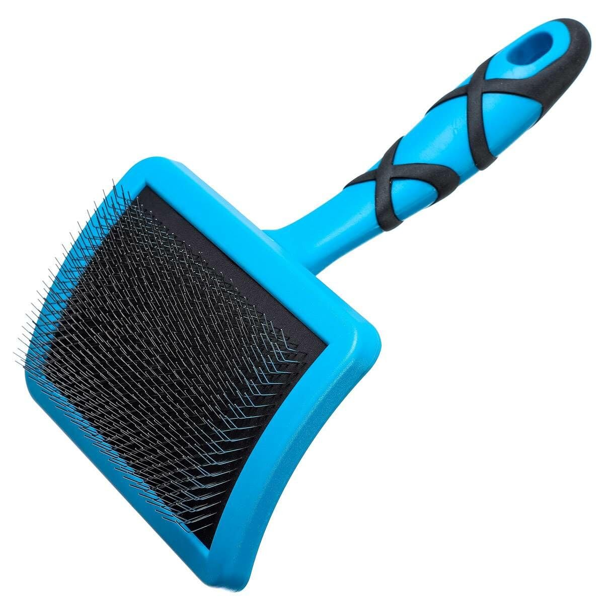 GROOM PROFESSIONAL Curved Firm Slicker Dog Brush - Dog Grooming Brush - Dematting Brush for Dogs - Long & Short Pins - Perfect for Removing Matts & Tangles - Professional Quality - Large
