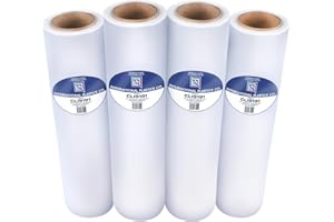 International Plastics Co. 18" 70 Gauge Plastic Stretch Film/Wrap 1200ft 500% Stretch Clear Cling Durable Adhering Packing Moving Packaging Heavy Duty Shrink Film (Clear, 4 Pack)
