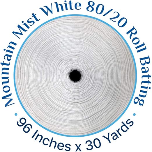 80/20 White Cotton Polyester Blend Batting 96