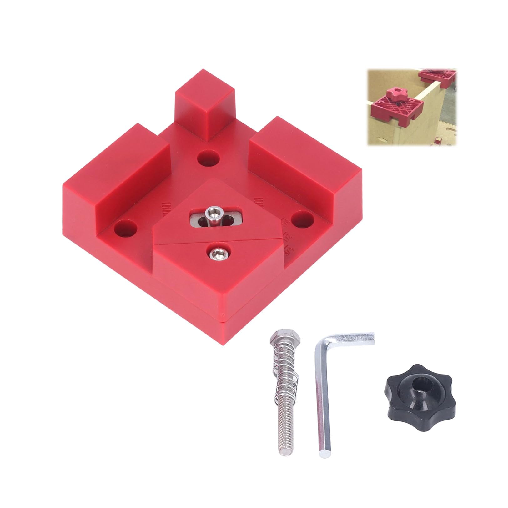 Corner Clamps for Woodworking,Multipurpose Plastic 90 Degree Corner Clamp Right Angle Clip Fixer Tools for Carpenter,Drilling,Cabinets,Photo Framing(Red)