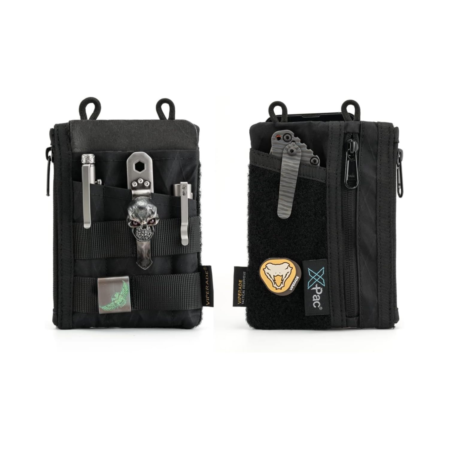 VIPERADE VE16 Small EDC Pouch Tool Organizer, Multifunction Small Tools Pouch with 7 Pockets, EDC Organizer for Men, Mini Pocket Organiser with Patches Area, Multitools Organiser bag — image 1