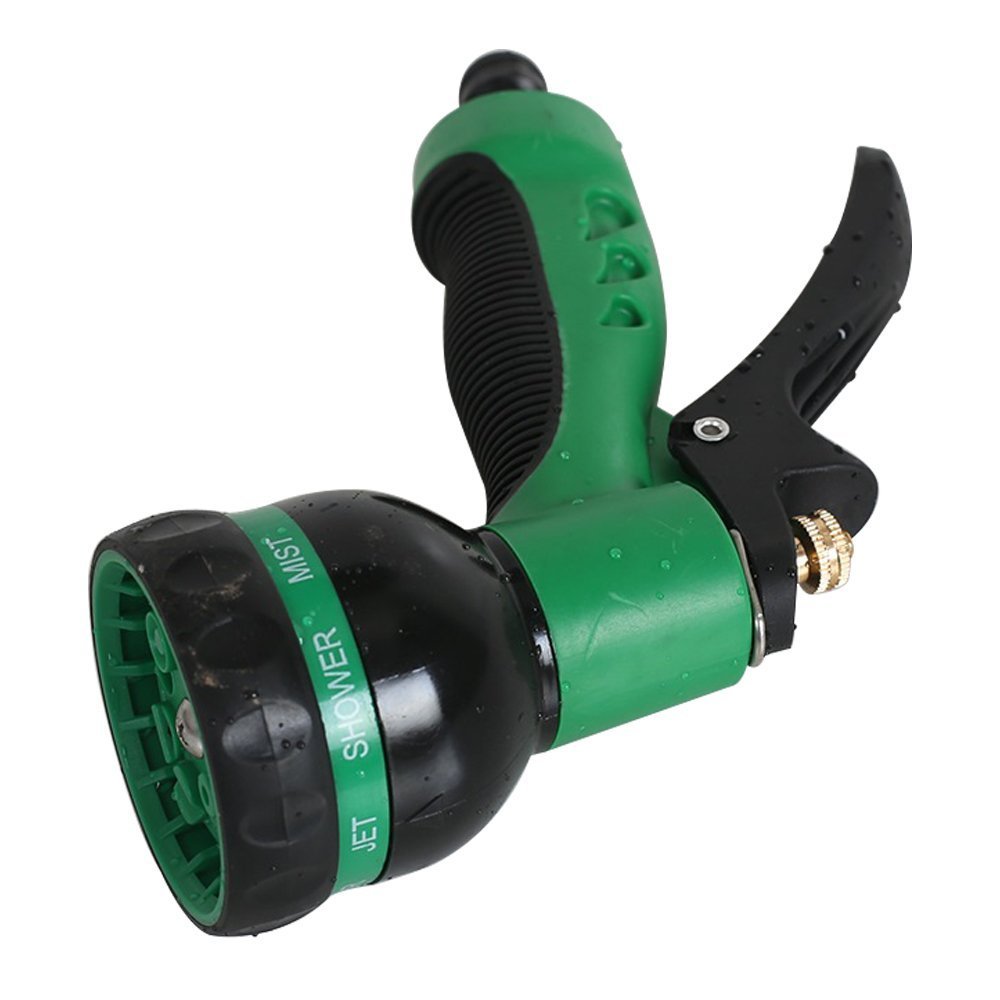 Elvoes Garden Hose Nozzle, Heavy Duty 8 Pattern Adjustable Watering Nozzle, High Pressure Hand Sprayer for Watering Plants, Car Wash, Pets Showering