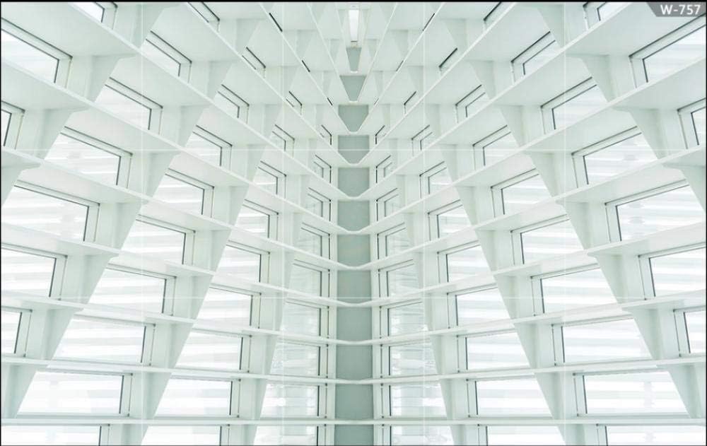 3D Mural Wallpaper - Custom Wallpaper Foto Mural Geometry Window White Background Wall Decorative Painting Self Adhesive 3D Wallpaper -350x256CM-XXL