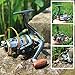 Sougayilang Spinning Fishing Reels with Left/right Interchangeable Collapsible Wood Handle Powerful Metal Body 5.2:1/5.1:1 Gear Ratio Smooth 11BB For Inshore Boat Rock Freshwater Saltwater Fishing