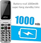artfone Big Button Mobile Phone for Elderly 2.4" LCD SOS Flashlight 1200mAh view 2